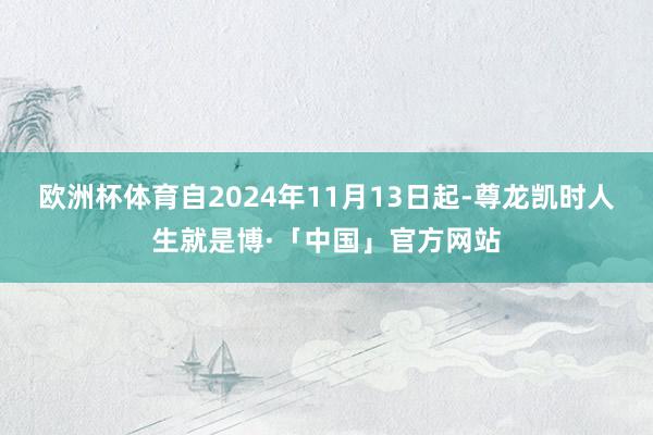 欧洲杯体育自2024年11月13日起-尊龙凯时人生就是博·「中国」官方网站